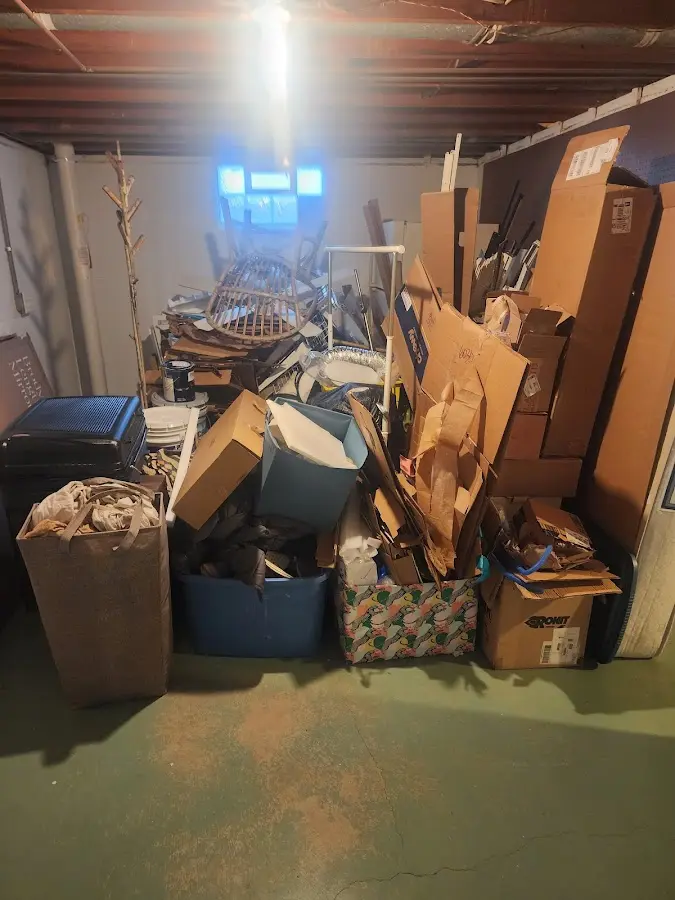 Roll-off dumpster container at job site for 20 Yard Dumpster Rental in Midway